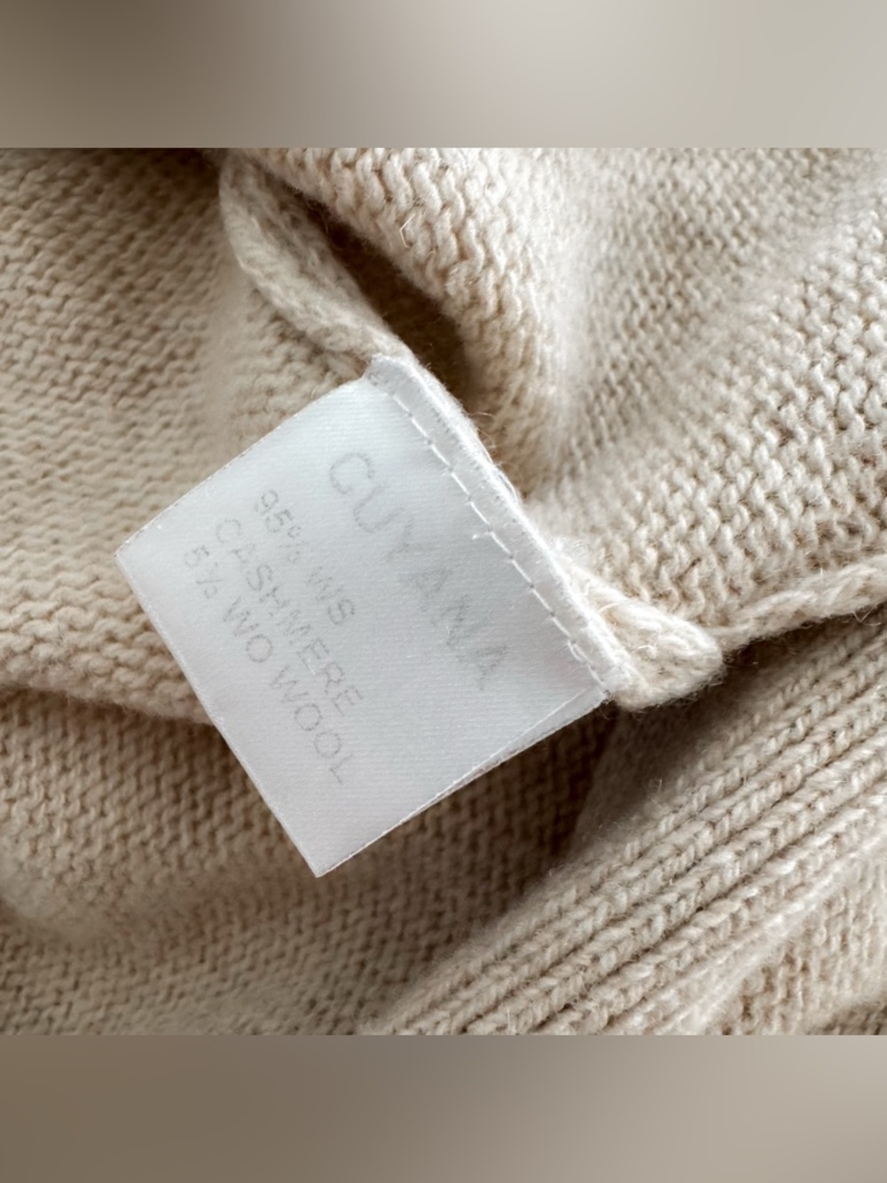 Cuyana Cashmere Wrap Sweater Cardigan in Tan Cream - Picture 11 of 14